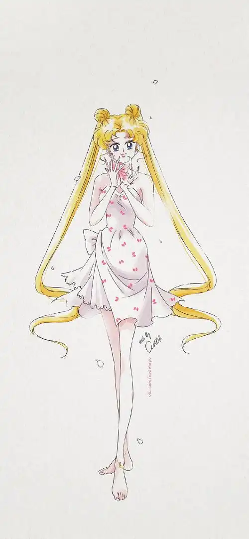 美少女战士手绘插画高清手机壁纸