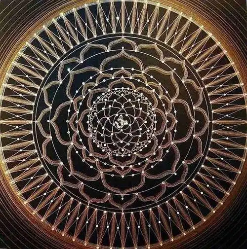 神秘的宗教几何学艺术,每个图案都有特殊寓意,试着凝视一下图案