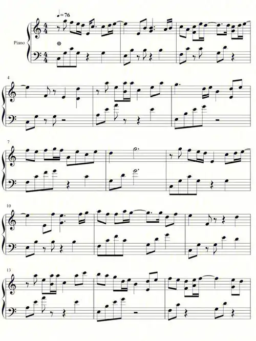 钢琴谱吹梦到西洲