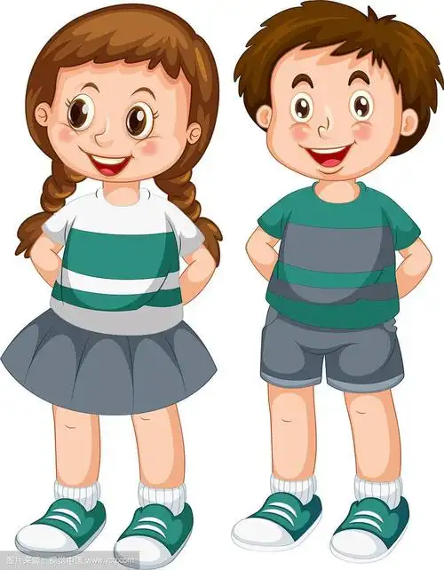 快乐的男孩女孩
