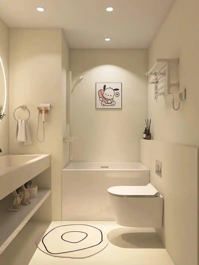 93浴室整体上都是奶油 - 抖音