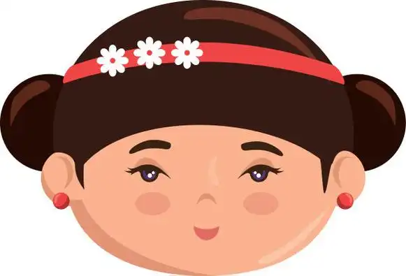 可爱的日本女孩脸卡通图片下载