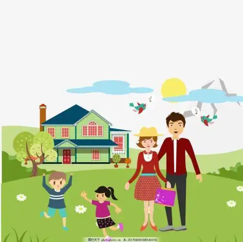 亲子头像一家四口背影图片