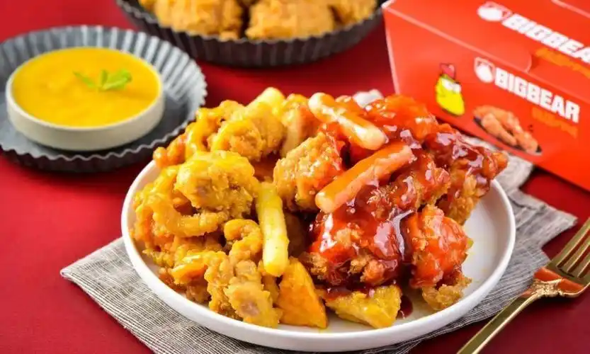 热卖人气炸鸡套餐推荐菜:bigbear韩国炸鸡(海口市店)位于海口市琼山区
