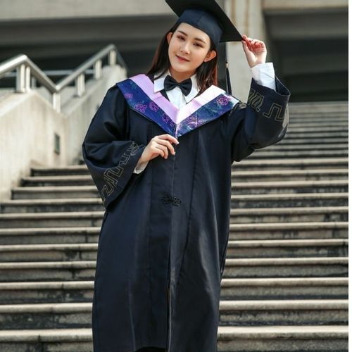 学士服大学生毕业礼服学院风班服硕士礼服文科成人通用学位服垂布