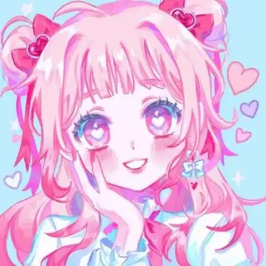 粉色系少女动漫头像高清可爱的少女心粉色系头像动漫图片