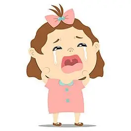 爱哭小女孩图片