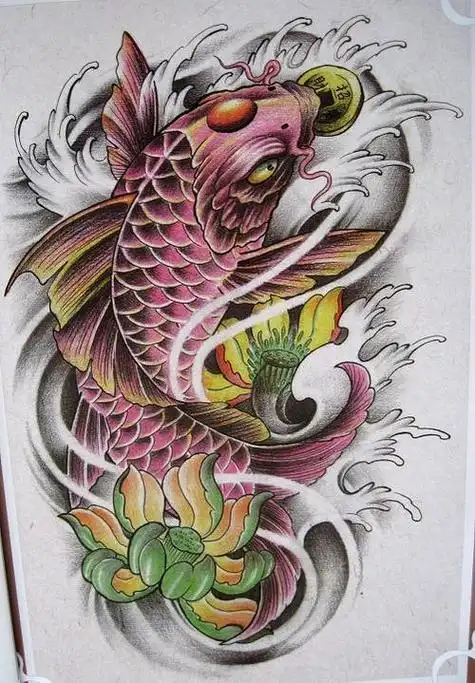 若在身体处纹上黑色鲤鱼纹身,很有可能就会将吉利