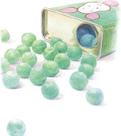 标签关键词:糖果彩铅画