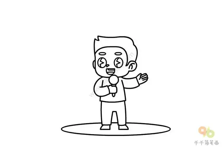 元旦联欢会简笔画