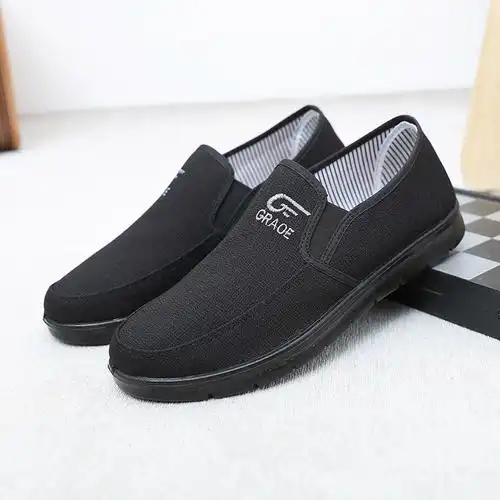 老北京布鞋男鞋透气单鞋中老年爸爸鞋软底防滑休闲老年老人男布鞋