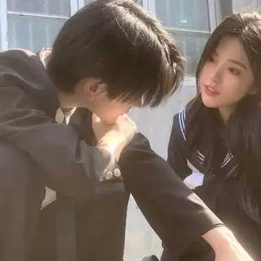 青春校园学生情侣头像图片