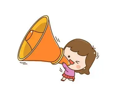 卡通小蜜蜂拿着喇叭