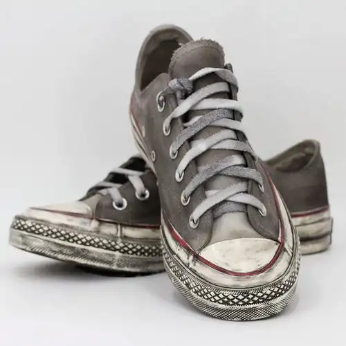 港风复古板鞋手工做旧小脏鞋情侣百搭夏烟熏灰男女低帮帆布鞋经典