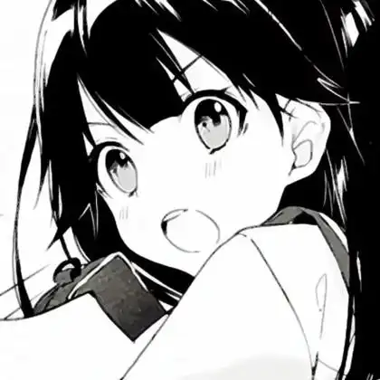 漫画黑白头像女可爱二次元卡通图片