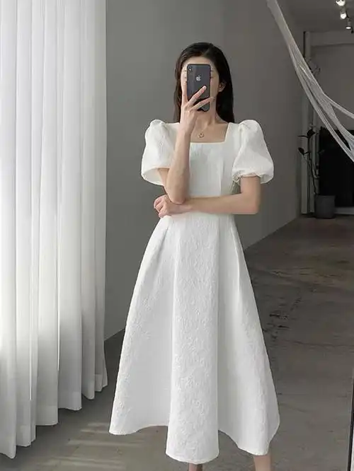 初恋风小白裙,让你青春感爆棚