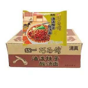 清真统一巧面馆油泼辣子酸汤面116g*24袋方便面泡面【西南风味】