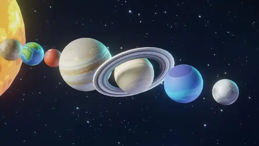solar system low poly3d模型