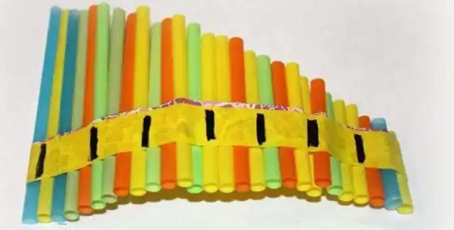 亲子小手工,自制吸管排箫