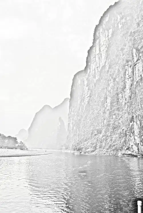 山水铅笔画风景大全山水铅笔画