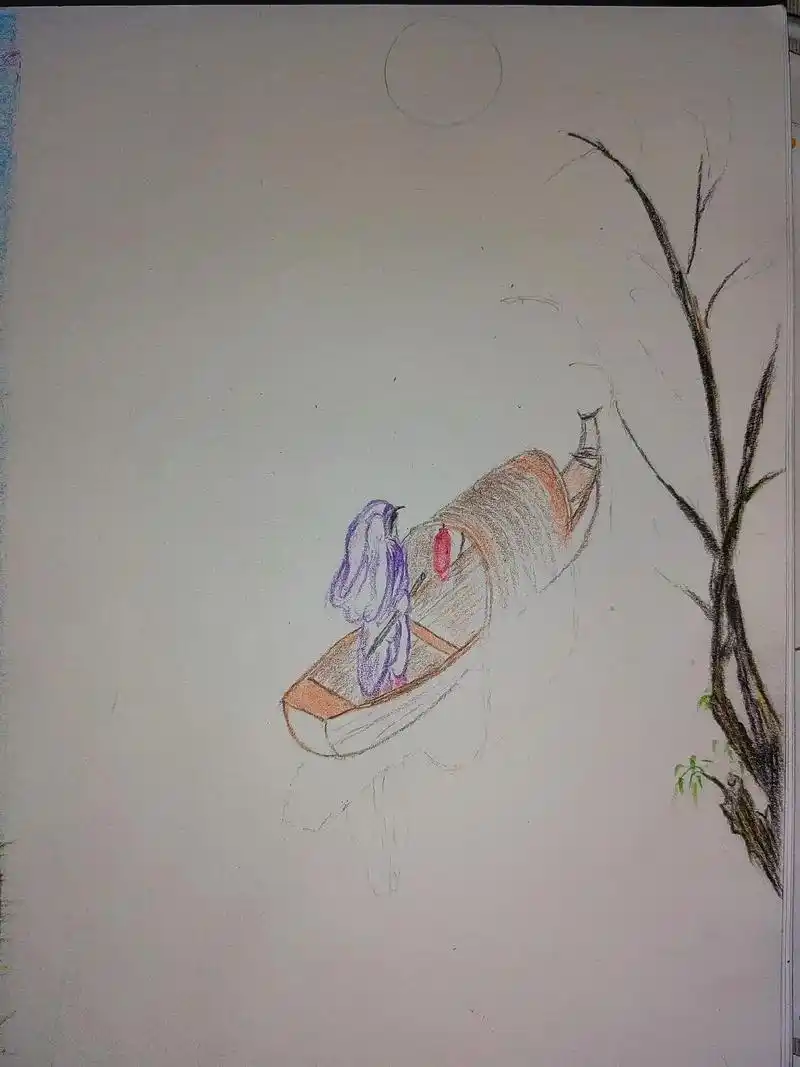 彩铅手绘 ,古风系列(2) - 抖音