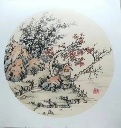 简单国画山水含步骤图