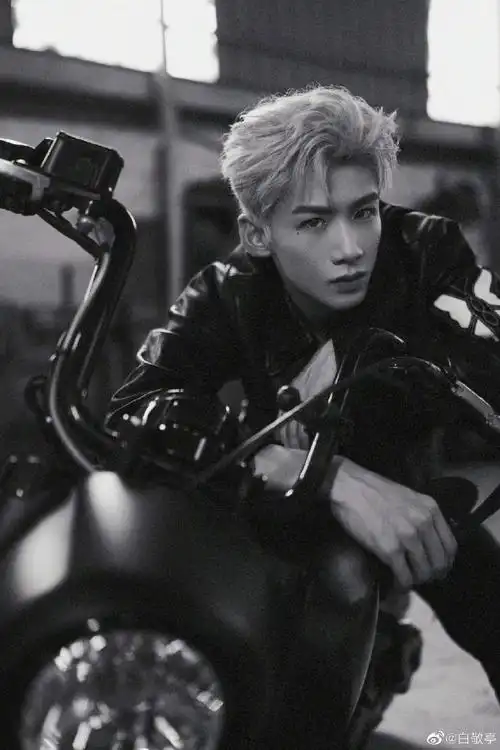 白敬亭晒库存机车造型图