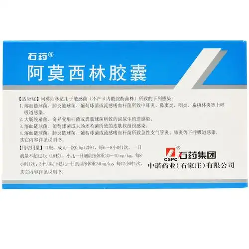 石药 阿莫西林胶囊 0.25g*20粒/盒 石药集团中诺药业