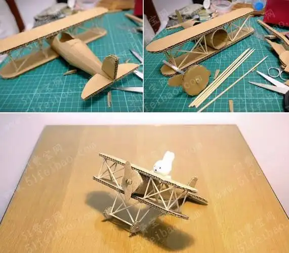 快递盒变身宝宝的diy手工飞机玩具