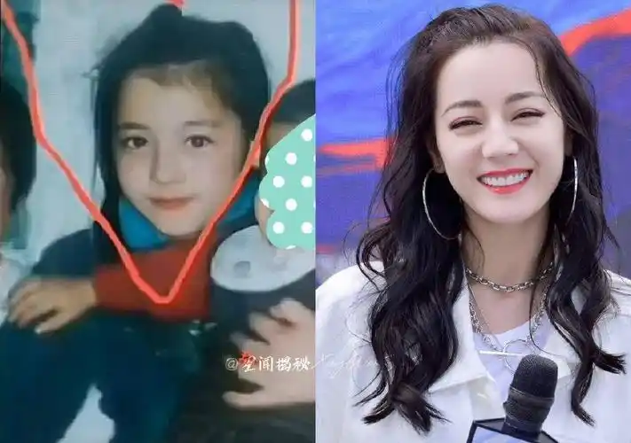 迪丽热巴童年照vs成年照 实力演绎从小美到大