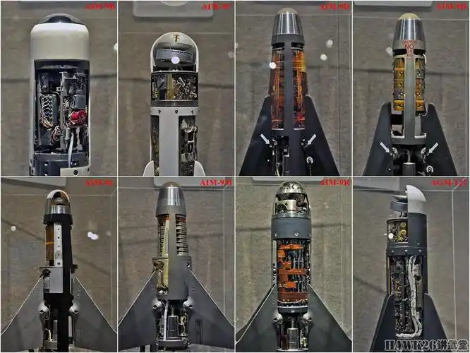 "响尾蛇"空空导弹的导引头对比,内部结构相差悬殊.