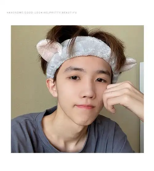 健身运动发带网红洗脸束发带男潮敷面膜发箍韩国男士刘海头巾压发男生