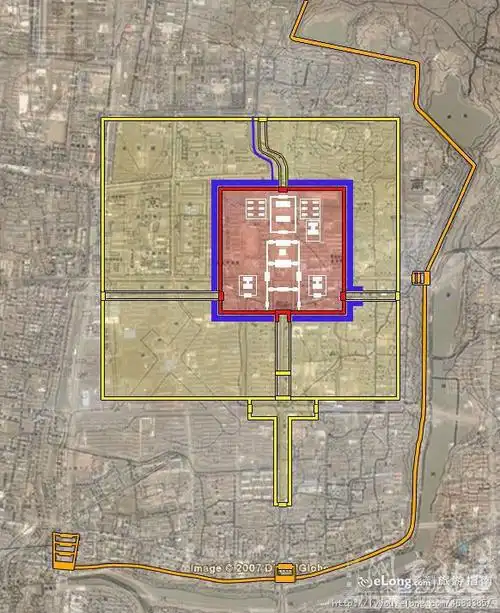 明代南京紫禁城复原图转