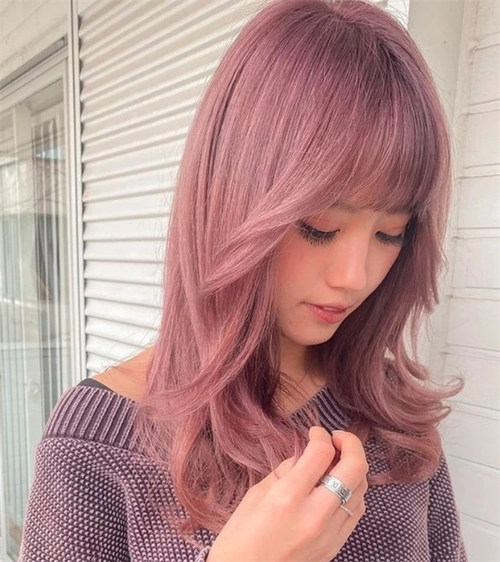 30 樱花粉紫系发色 显白减龄少女心爆棚_2023年流行发型 - 美发站