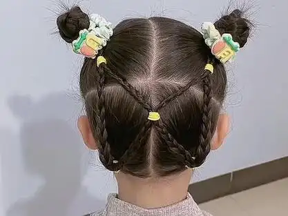 这些夏日哪吒头太好看了吧#儿童编发 #发型 #编发教程