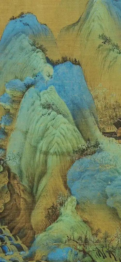 千里江山图创意文创手机壁纸