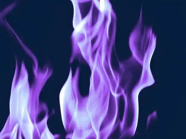 超质感冷金蓝紫色火焰六芒星六角星透明底装饰素材