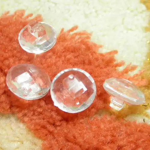 3cm透明纽扣 1元4颗 单孔亚克力钮扣 仿水晶衬衫扣