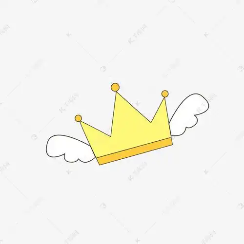 带翅膀的黄色皇冠