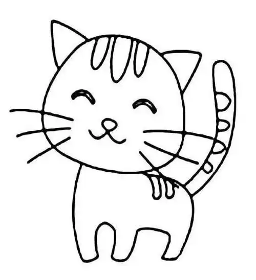 小猫简笔画图片大全儿童画绘画吧-画画qq画图红包猫咪简笔画猫咪如何