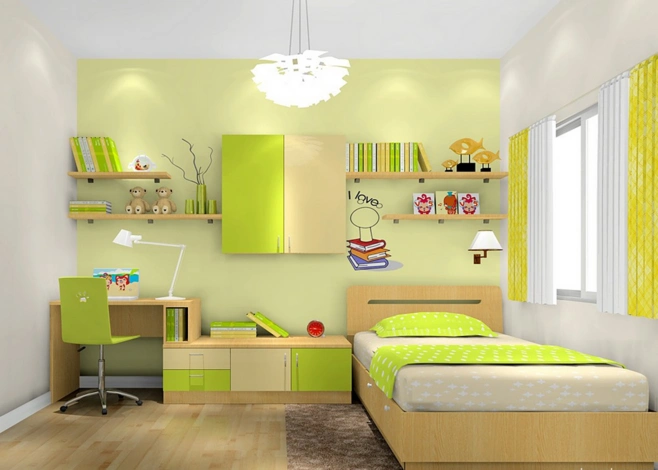 青少年房家具_简约儿童房效果图_女孩儿童房家具_新居网