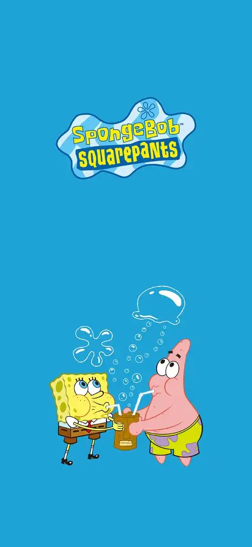 海绵宝宝系列卡通清新颜色手机壁纸养眼舒适的锁屏