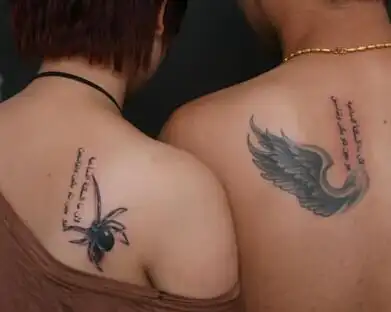 情侣背部纹身图案