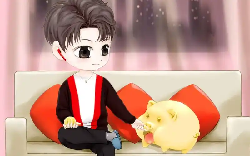 活动作品任嘉伦q版剥橘绘画过程