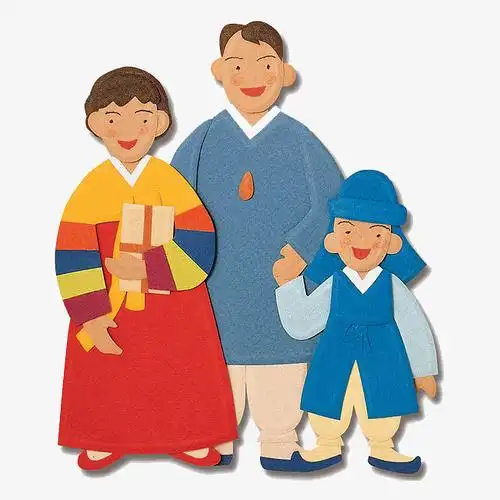 韩国人矢量图卡通韩国人