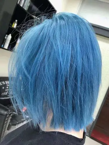 雾霾染发剂2021流行色显白宝蓝灰蓝黑色自己在家染发膏