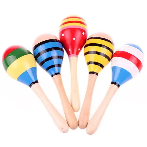 优质木制手摇铃沙锤沙球沙蛋 婴幼儿乐器 儿童早教音乐0-3岁玩具