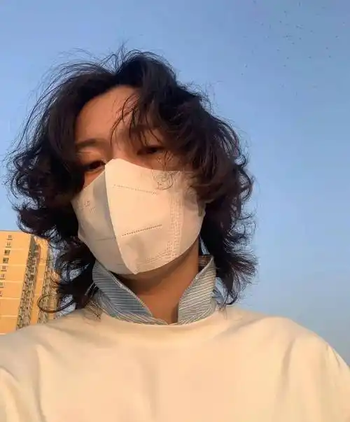 日系文艺长卷发~男发复古版_上新_侵权_高层次