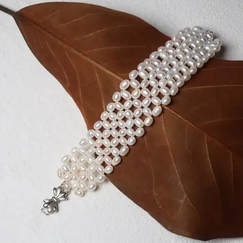 编织款珍珠排链手链