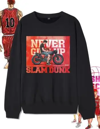 灌篮高手圆领卫衣樱木花道流川枫三井寿篮球动漫周边男宽松衣服5黑s